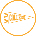 College 2 icon with college pennant